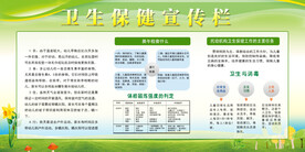 绿色卫生保健宣传栏