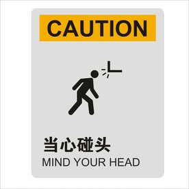 当心碰头标识设计矢量图形