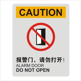 报警门请勿打开标识设计矢量图形