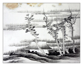 水墨画    