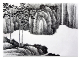 水墨画  