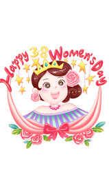 女神节女王节标题标签春季促销