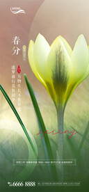 绿色春天春风节气海报