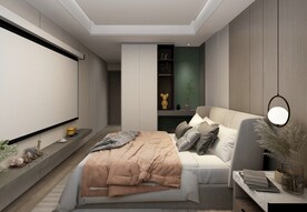 现代轻奢卧室效果图