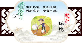 爱护环境社区小区宣传展板设计