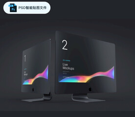 黑色质感iMac模型