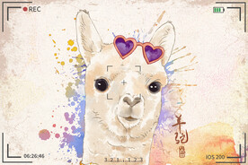 手绘卡通动物图片