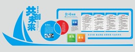大气简约企业文化墙设计