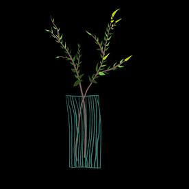 插画小元素盆栽