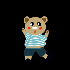 插画小元素卡通熊