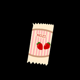 插画小元素草莓包装零食