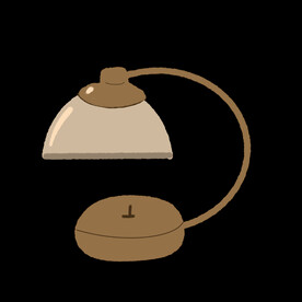 插画小元素台灯