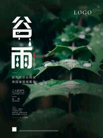谷雨 插秧 播种 海报插画  