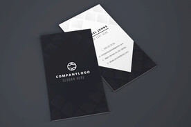 竖版名片样机正反面展示效果图