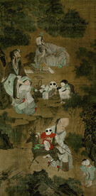  祝寿图轴