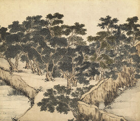 水墨画  