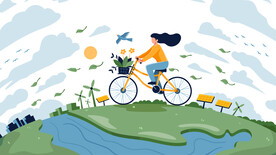 保护环境节约资源绿色环保矢量插