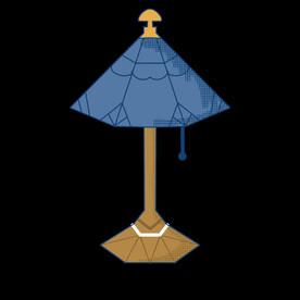 插画小元素卡通台灯