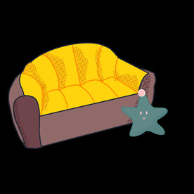 插画小元素卡通沙发