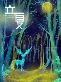 立夏林中小鹿
