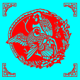 鹦鹉剪纸