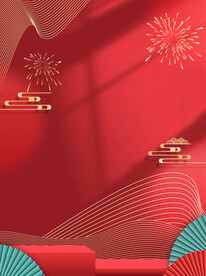 红色中国风国潮古典背景