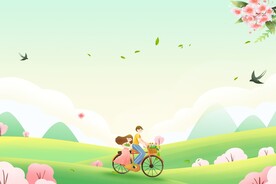 春天背景 创文创卫