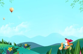 春天背景 创文创卫 