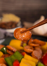 青椒炒鸡肉肠