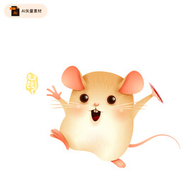 可爱老鼠插画
