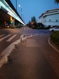 苏州高架傍晚风景 