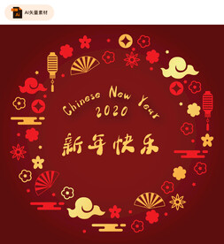中国春节主题图标