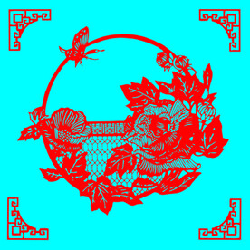花篮剪纸