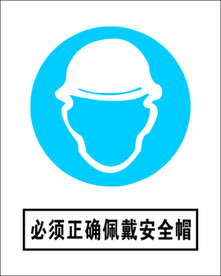 必须正确佩戴安全帽