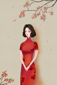  复古旗袍女装图片