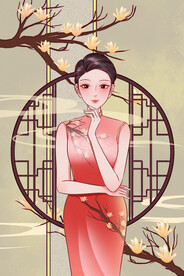 复古旗袍女装图片