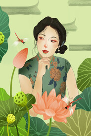 复古旗袍女装图片