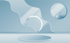 简约立体电商背景