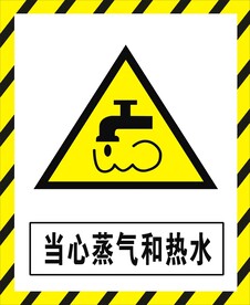 当心蒸汽和热水