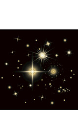梦幻星空星星光效光束光斑素材