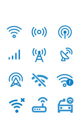 矢量wifi无线网络路由器信号