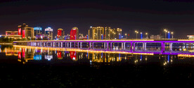 明月湖大桥夜景 