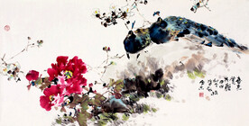 春来赏花图