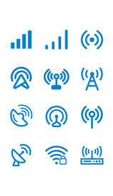 矢量wifi无线网络路由器信号