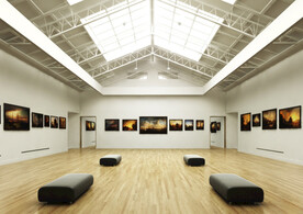 3dmax模型画展展览馆大厅