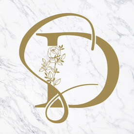 婚礼标志字母LOGO大理石背景