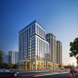 沿街黄昏公建商业综合体