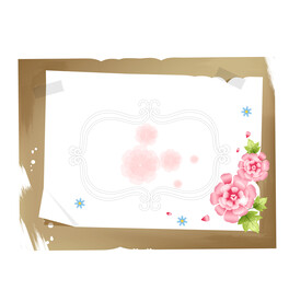 宣传花边边框