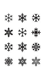 圣诞下雪冬天简笔雪花