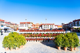 西藏拉萨八廓街大昭寺门口广场